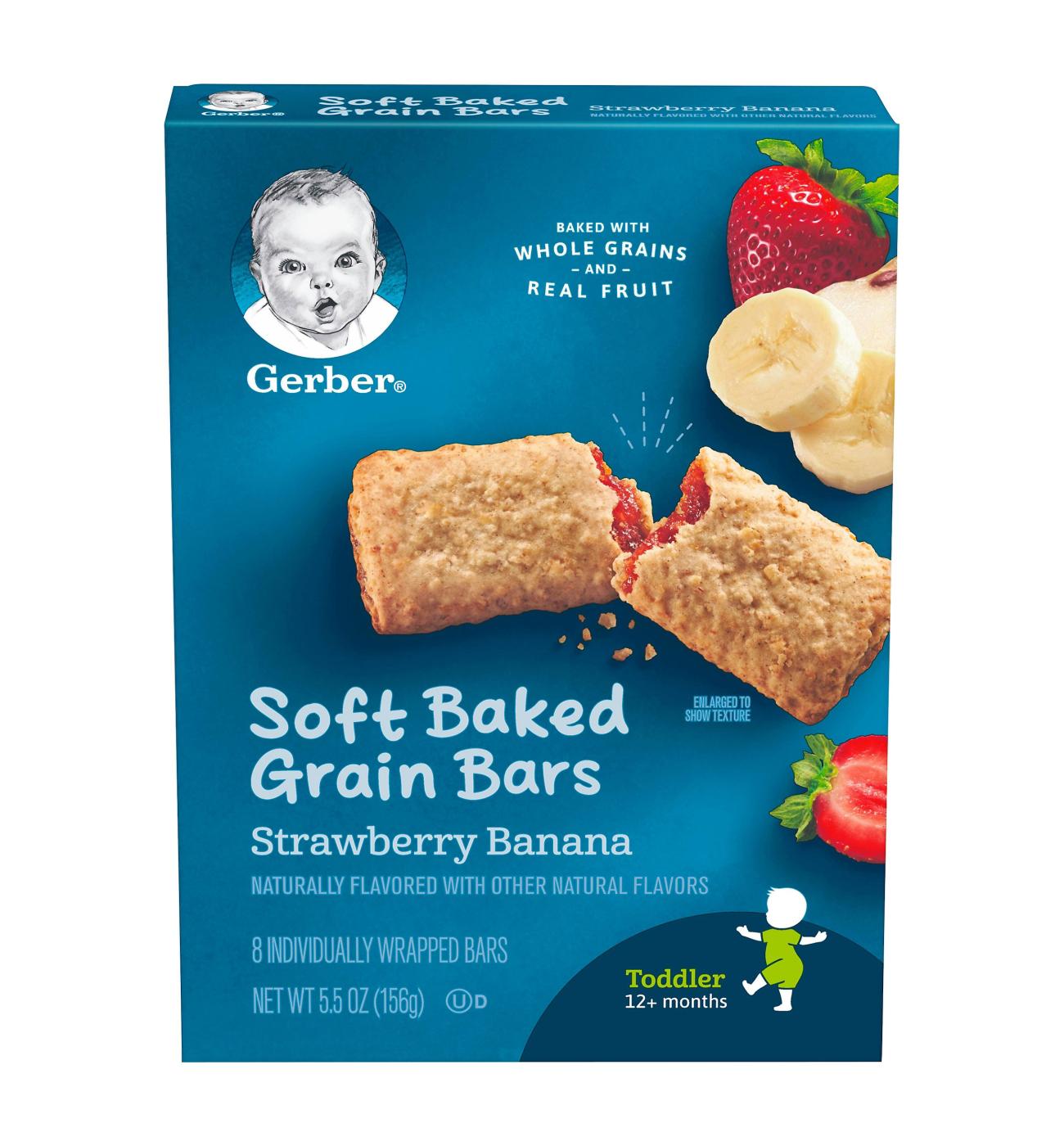 Gerber Soft Baked Grain Bars - Strawberry Banana; image 1 of 3