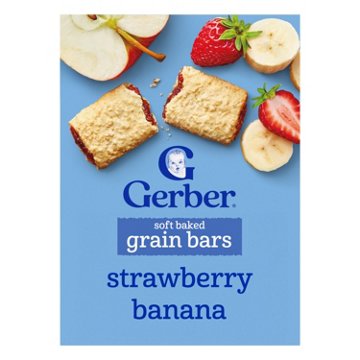 Gerber Soft Baked Grain Bars - Strawberry Banana, 8 ct