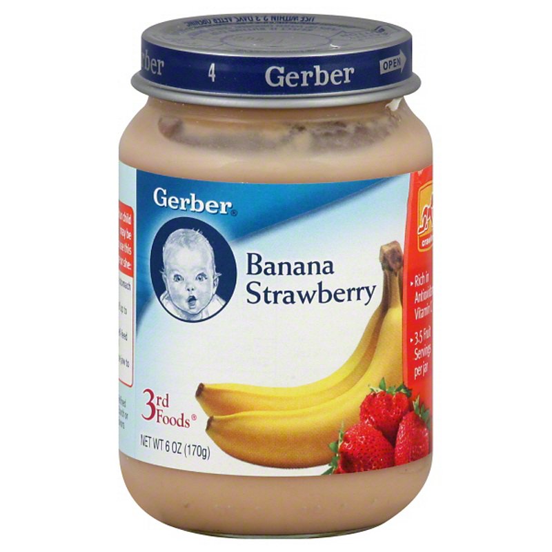 gerber strawberry banana baby food