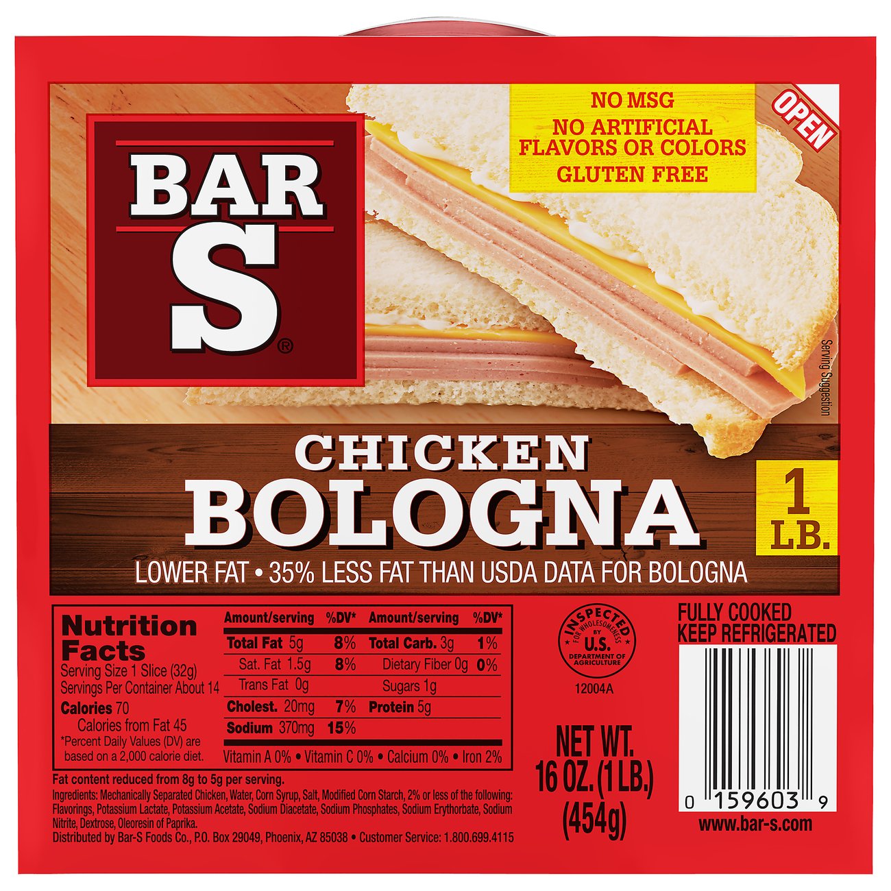 Bar S Chicken Bologna Lunch Meat Shop Meat at HEB