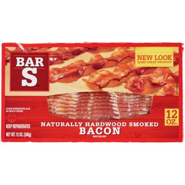 Bar S Naturally Hardwood Smoked Sliced Bacon, 12 oz