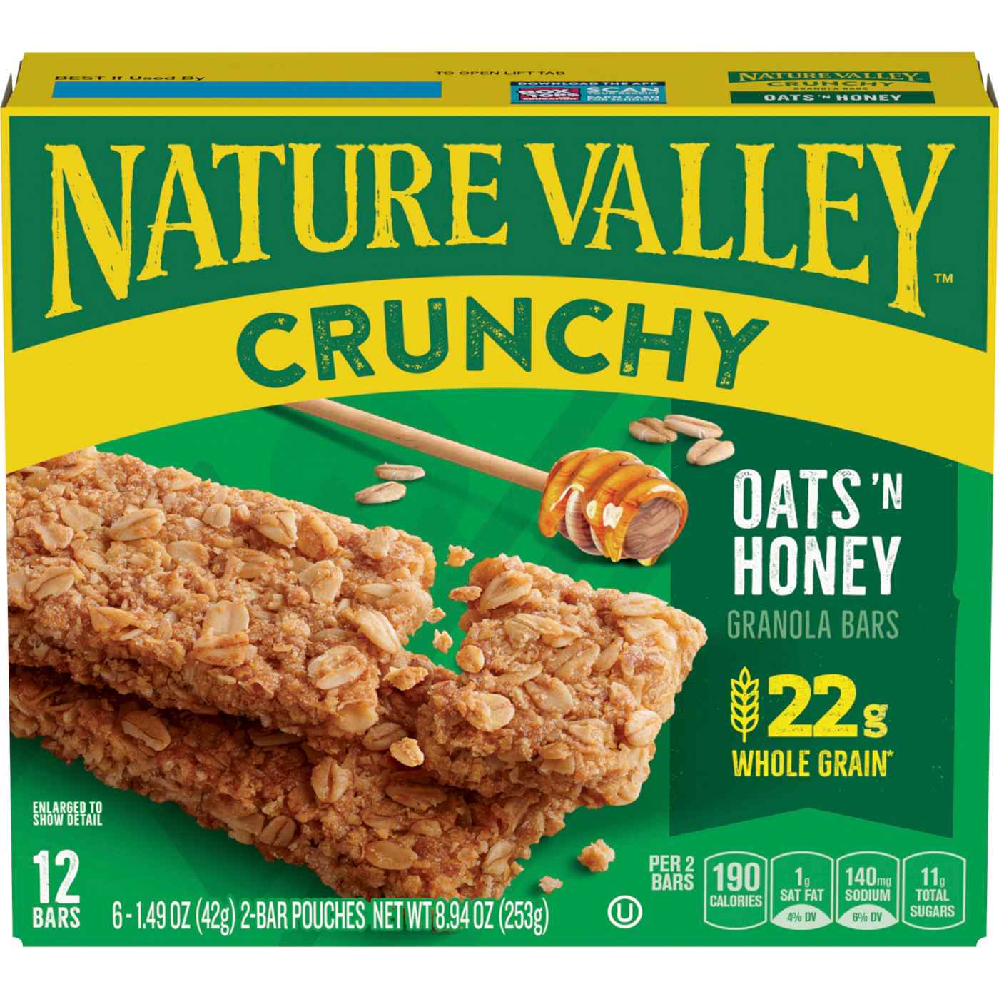 Nature Valley Crunchy Oats 'n Honey Granola Bars; image 1 of 7