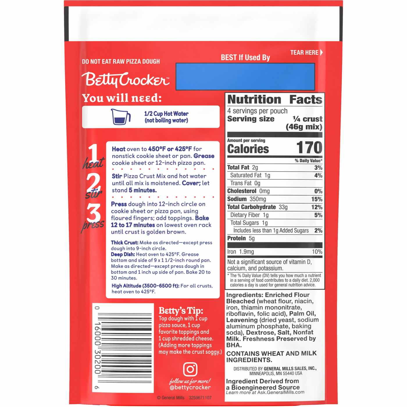 Betty Crocker Pizza Crust Mix; image 2 of 3