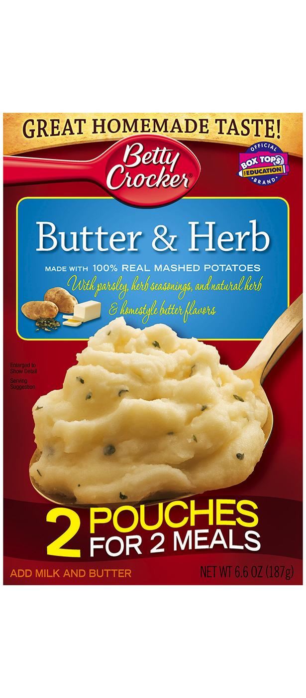 Betty Crocker Butter & Herb Mashed Potatoes; image 1 of 2