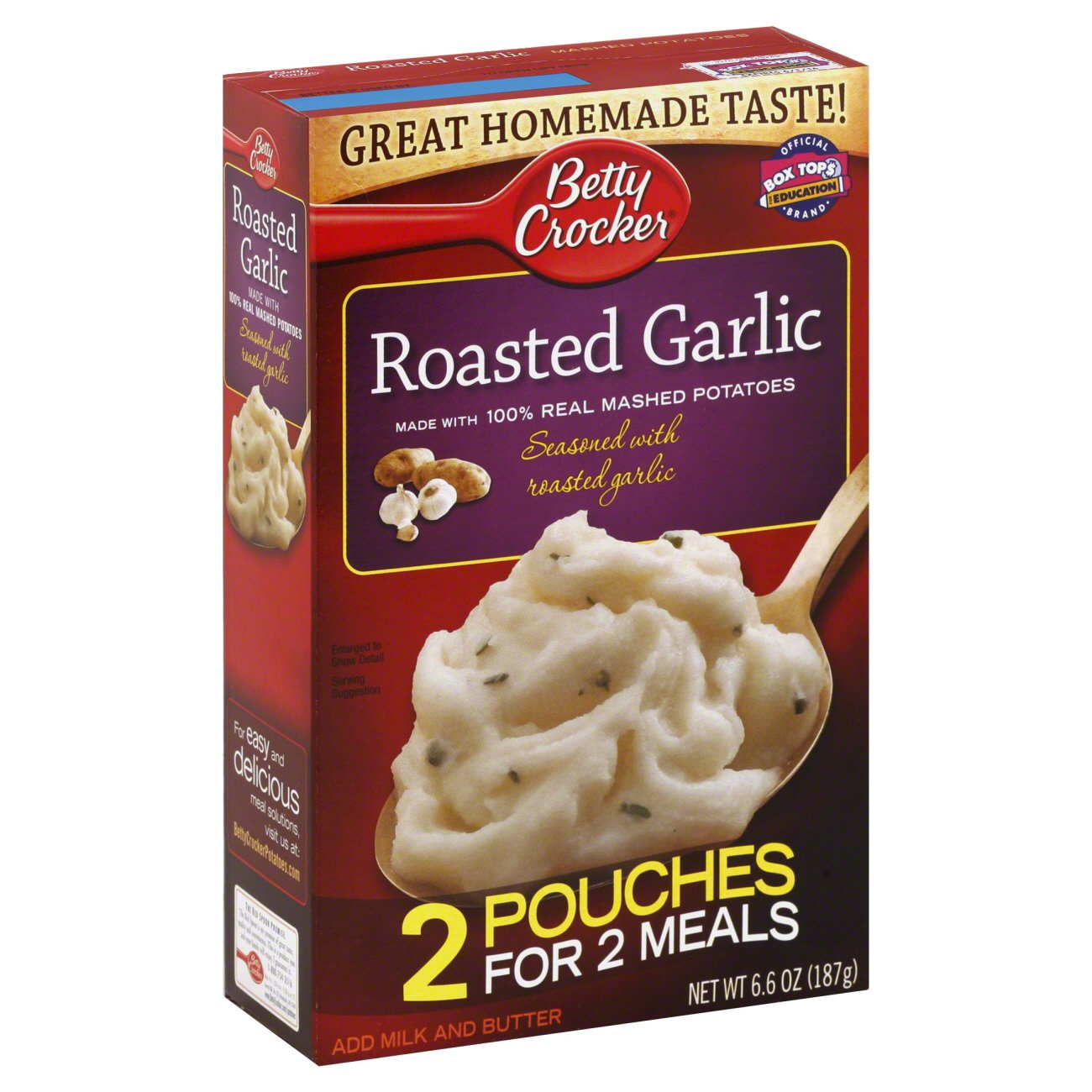 Betty Crocker Roasted Garlic Mashed Potatoes Shop Pantry meals at HEB