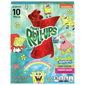 Fruit Roll-Ups Strawberry Sensation Fruit Snacks, 10 ct