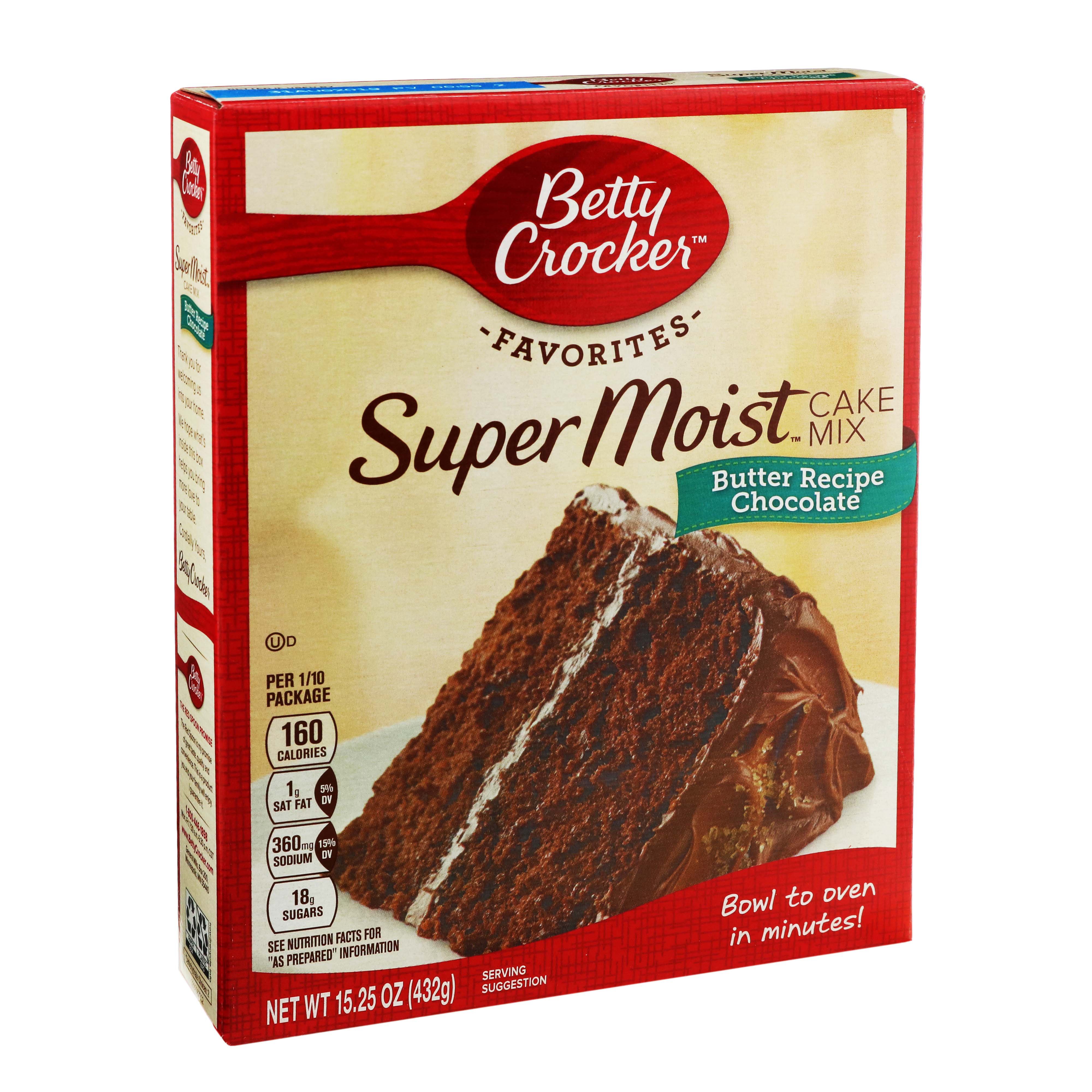 Betty Crocker Super Moist Chocolate Butter Recipe Cake Mix ...