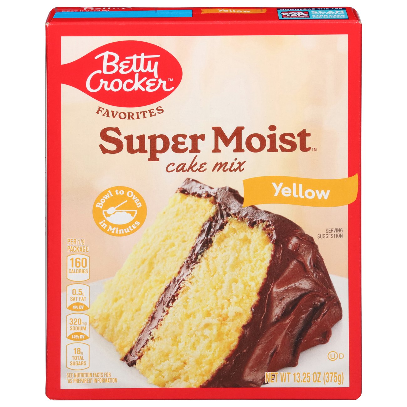 Betty Crocker Super Moist Yellow Cake Mix ‑ Shop Baking Mixes at H‑E‑B