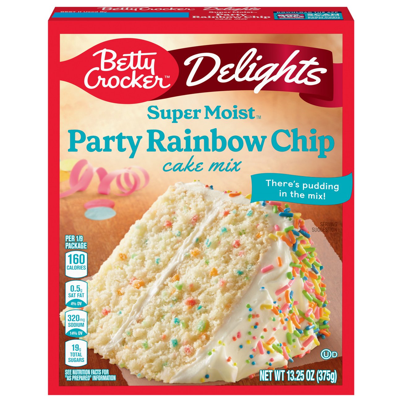 Betty Crocker Super Moist Party Rainbow Chip Cake Mix Shop Baking Mixes At H E B