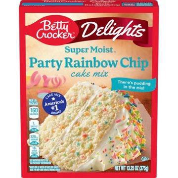 Betty Crocker Super Moist Party Rainbow Chip Cake Mix, 13.25 oz