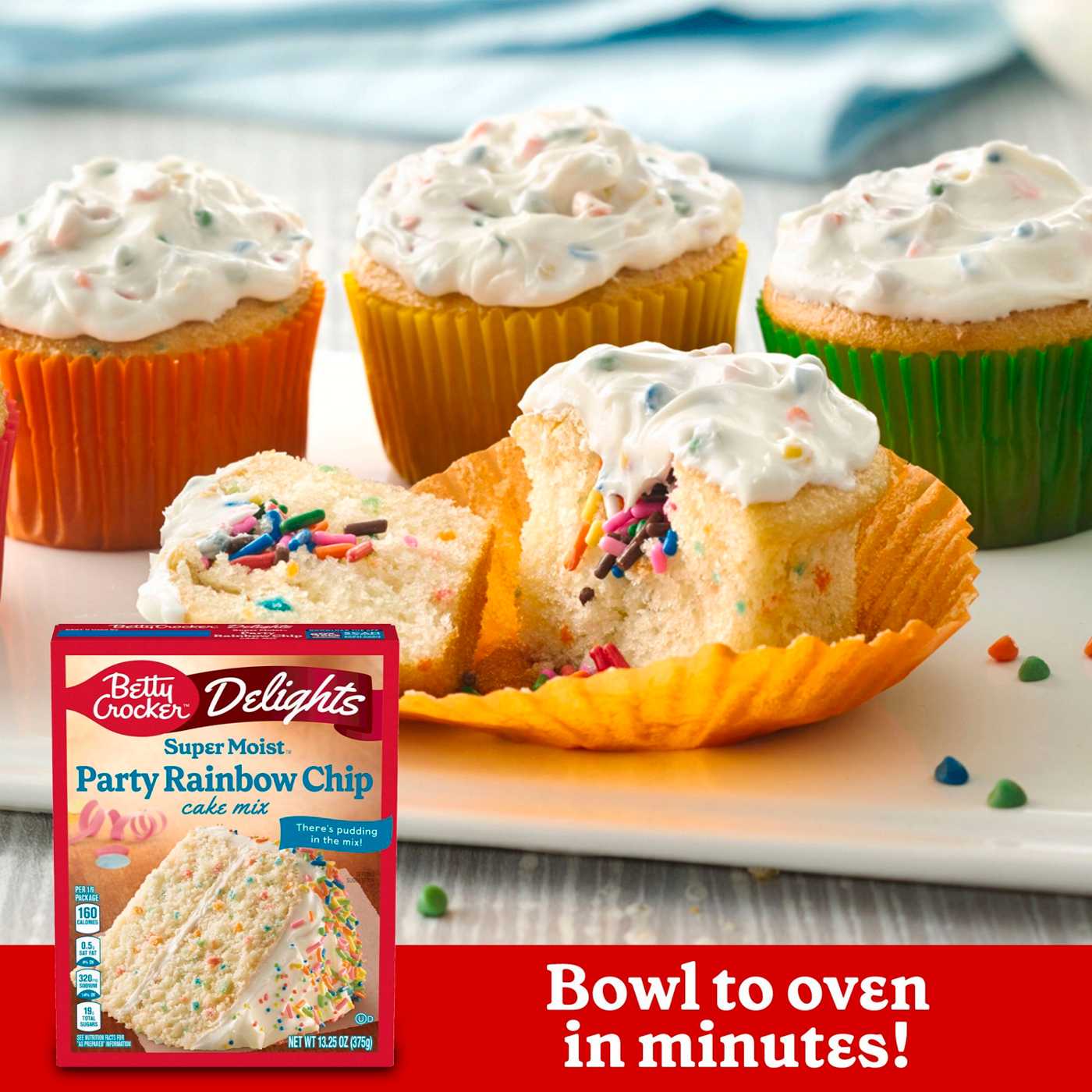 Betty Crocker Super Moist Party Rainbow Chip Cake Mix; image 3 of 6