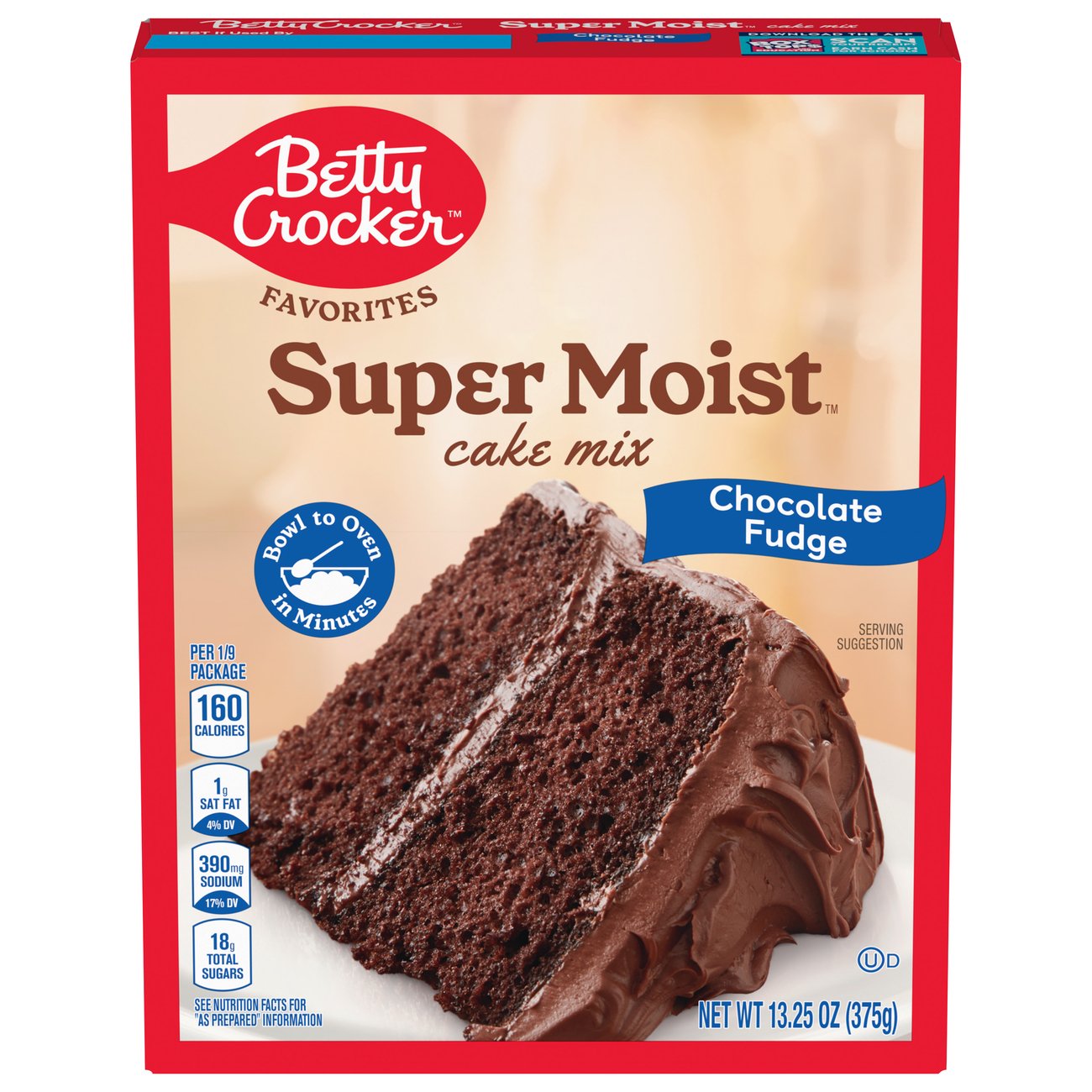 moist chocolate cake box