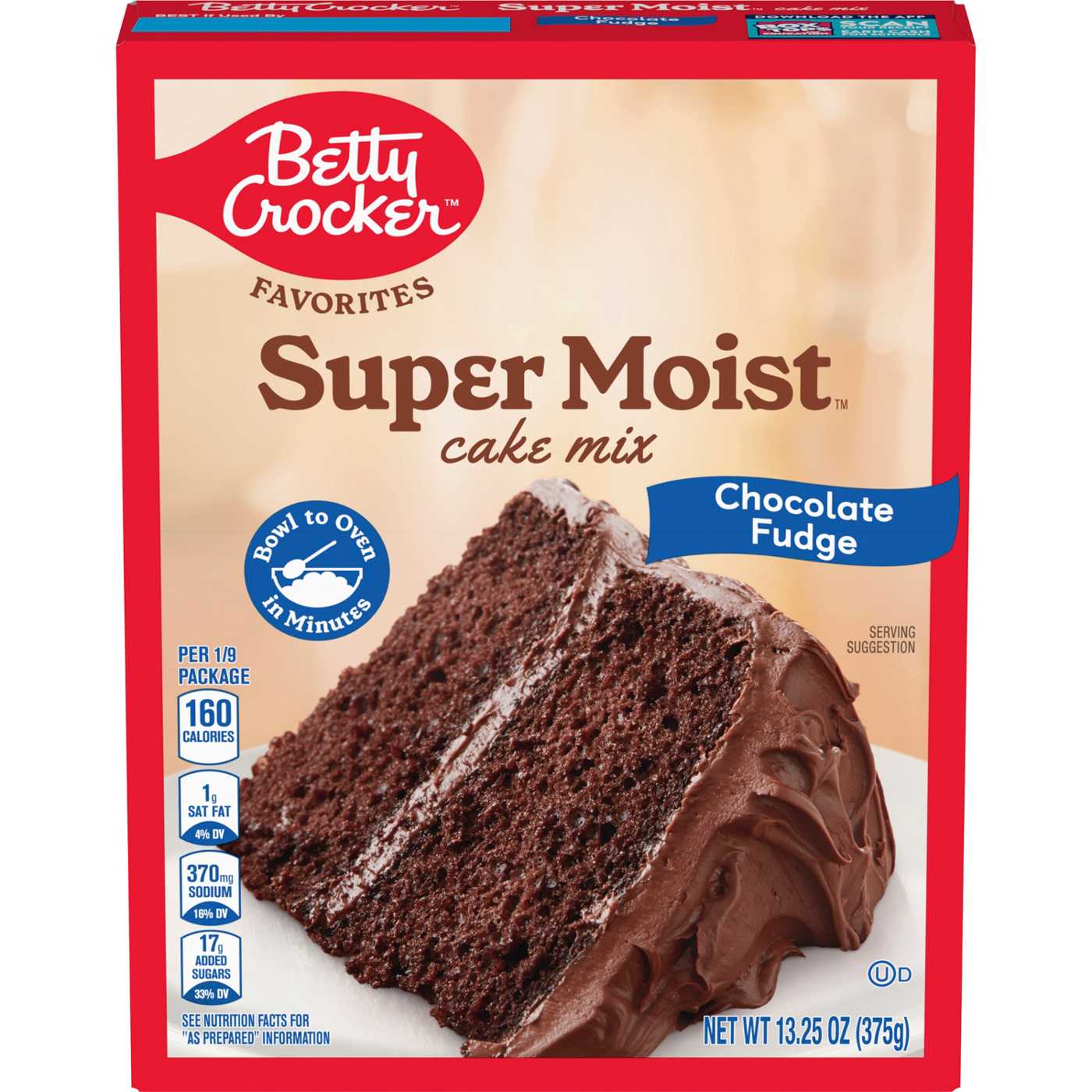 Betty Crocker Super Moist Chocolate Fudge Cake Mix; image 1 of 6