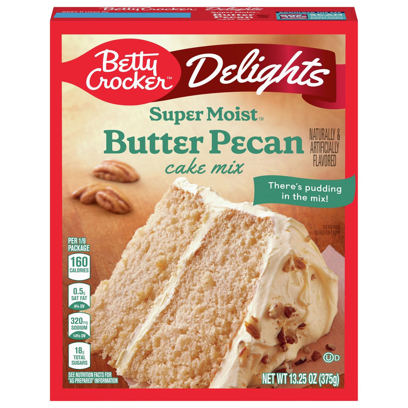 Betty Crocker Super Moist Butter Pecan Cake Mix Shop Baking Mixes At H E B