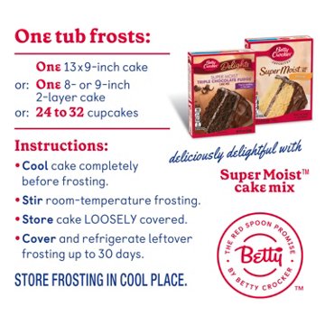 Betty Crocker Rich & Creamy Milk Chocolate Frosting, 16 oz