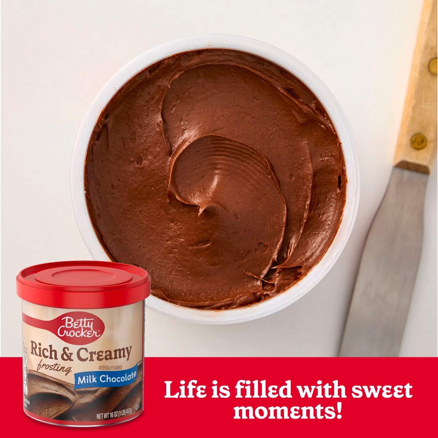 Betty Crocker Rich & Creamy Milk Chocolate Frosting; image 6 of 6