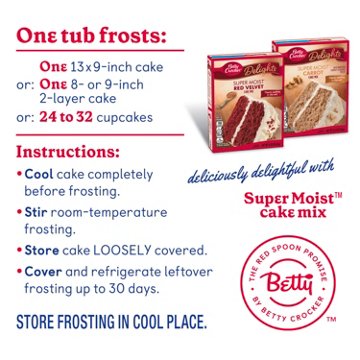 Betty Crocker Rich & Creamy Cream Cheese Frosting, 16 oz