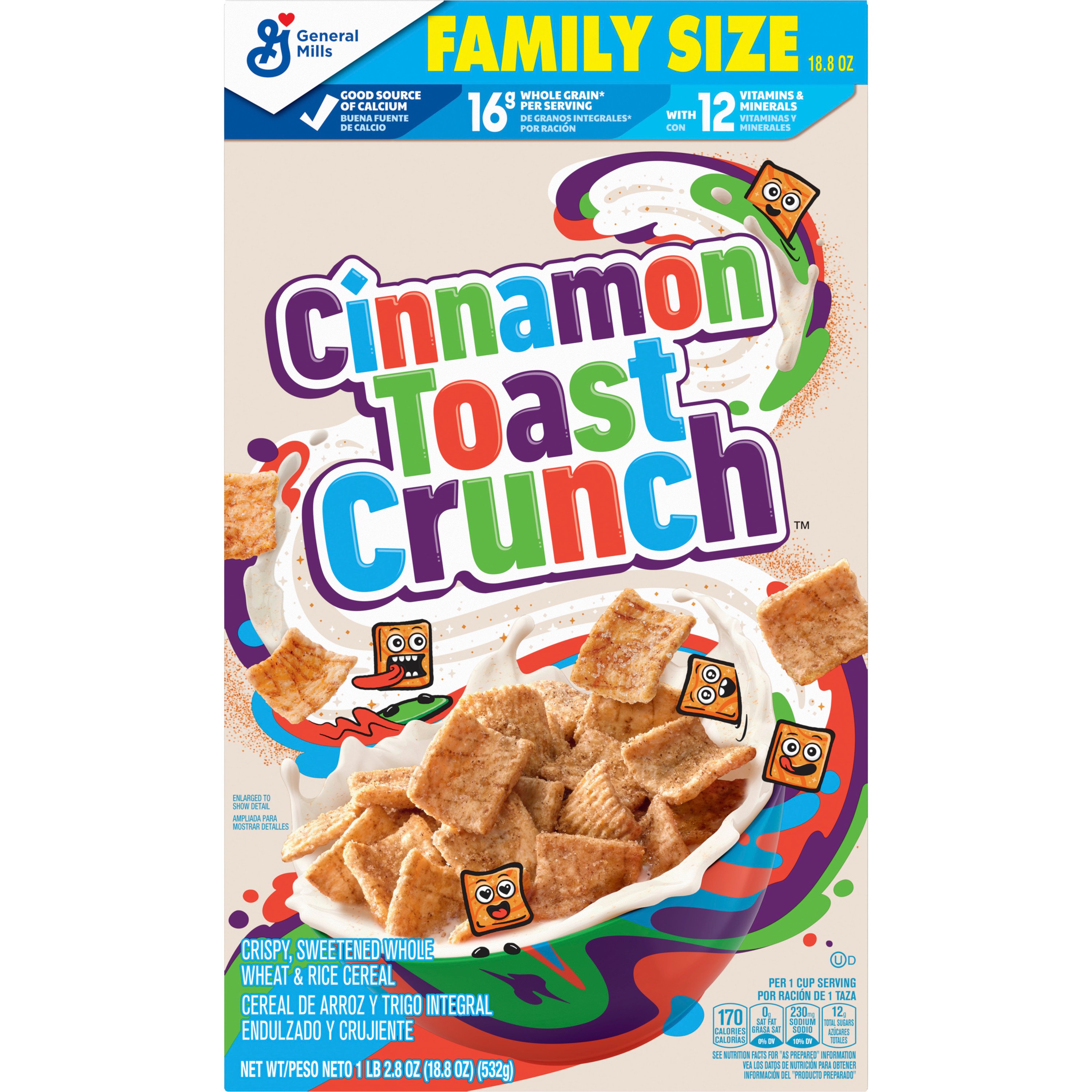 General Mills Cinnamon Toast Crunch Cereal Large Size - Shop Cereal At ...