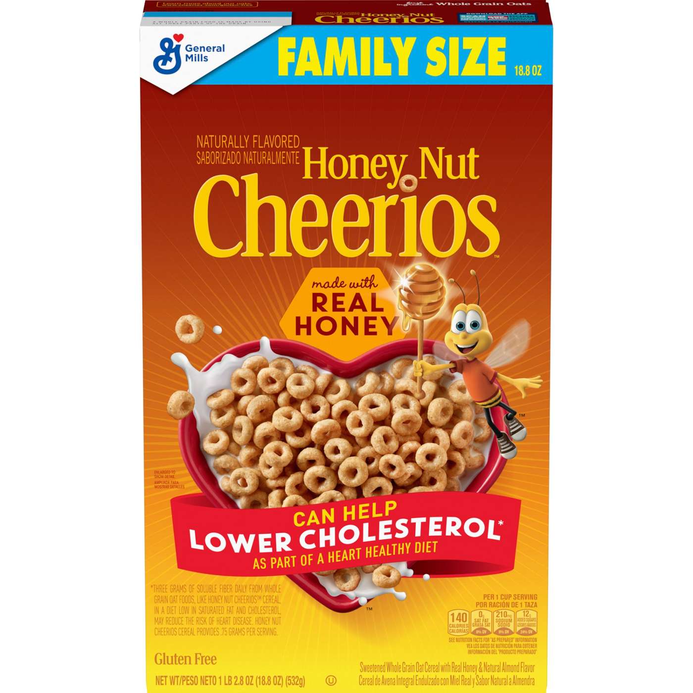 General Mills Honey Nut Cheerios Cereal - Family Size; image 1 of 5