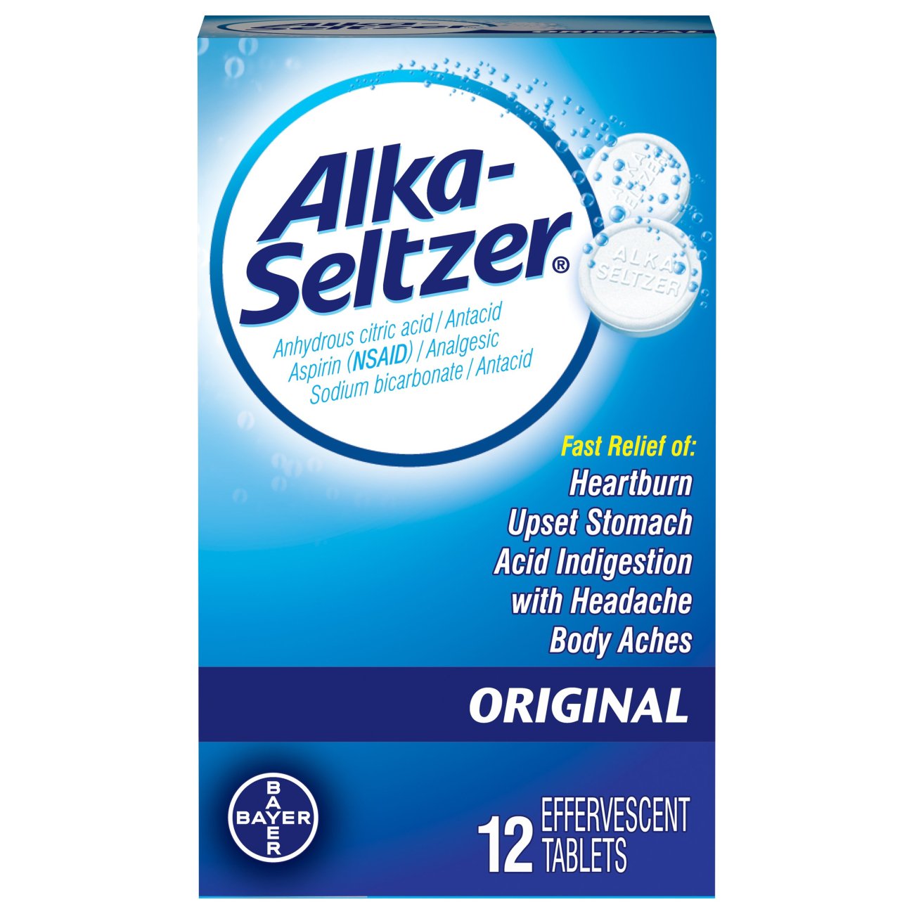 AlkaSeltzer Original Tablets Shop Digestion & Nausea at HEB