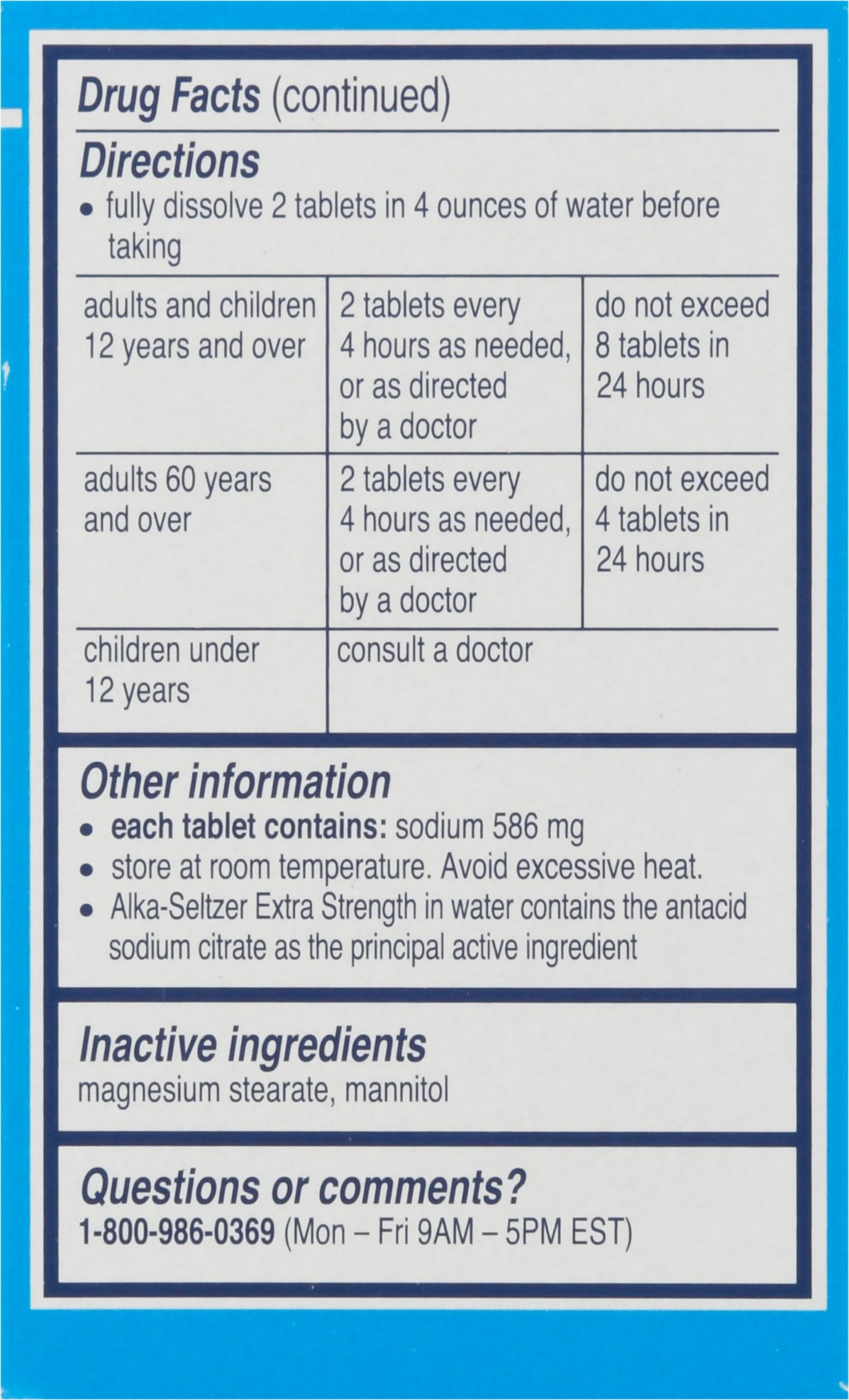 Alka-Seltzer Extra Strength Tablets - Shop Digestion & Nausea At H-E-B