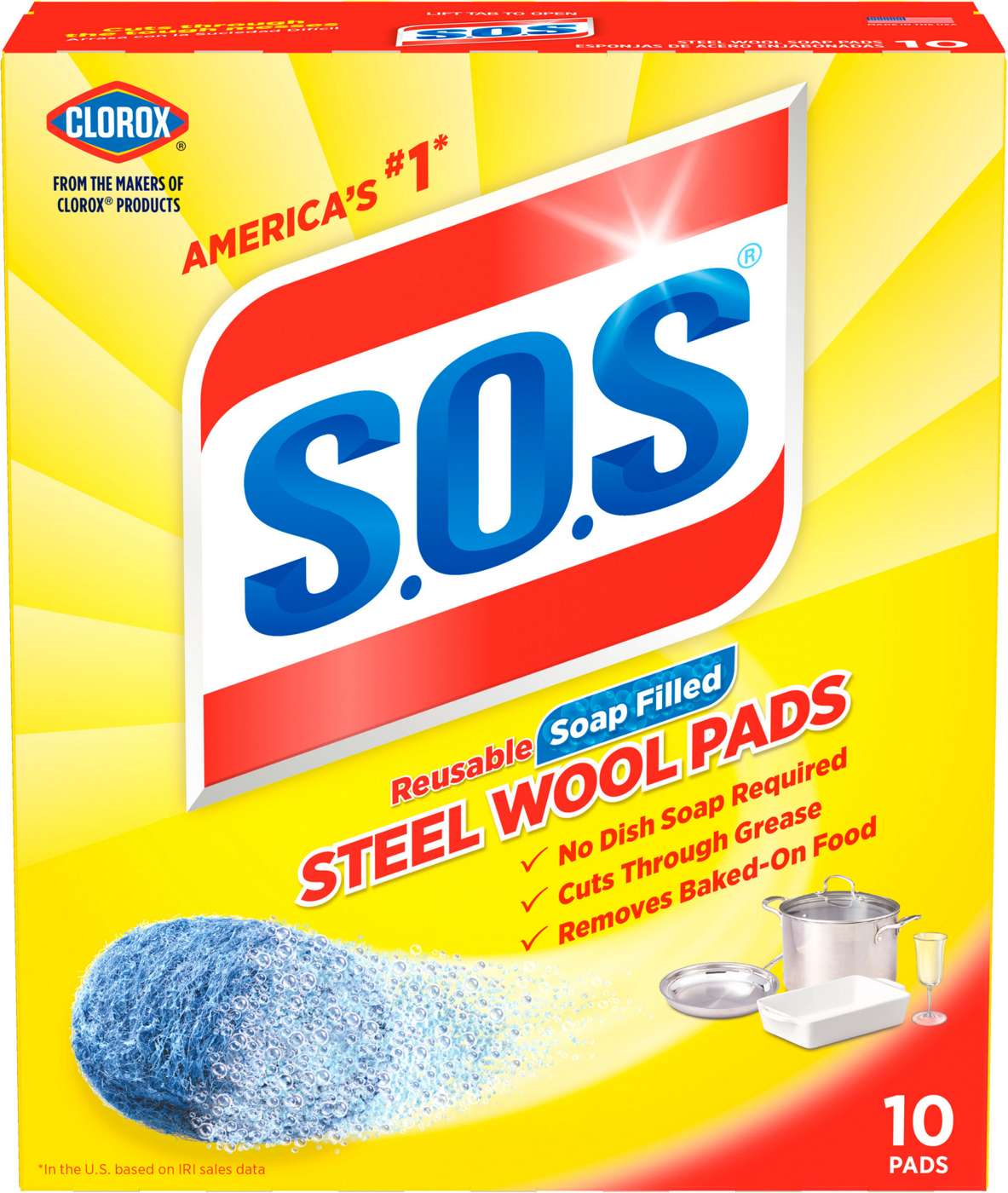 S.O.S. Soap Filled Steel Wool Pads; image 1 of 12