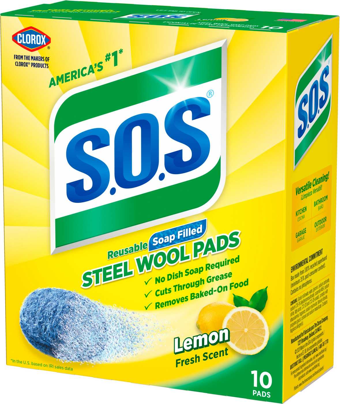 S.O.S Steel Wool Soap Pads - Lemon Fresh; image 3 of 11