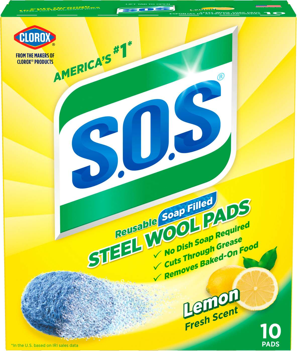 S.O.S Steel Wool Soap Pads - Lemon Fresh; image 1 of 11
