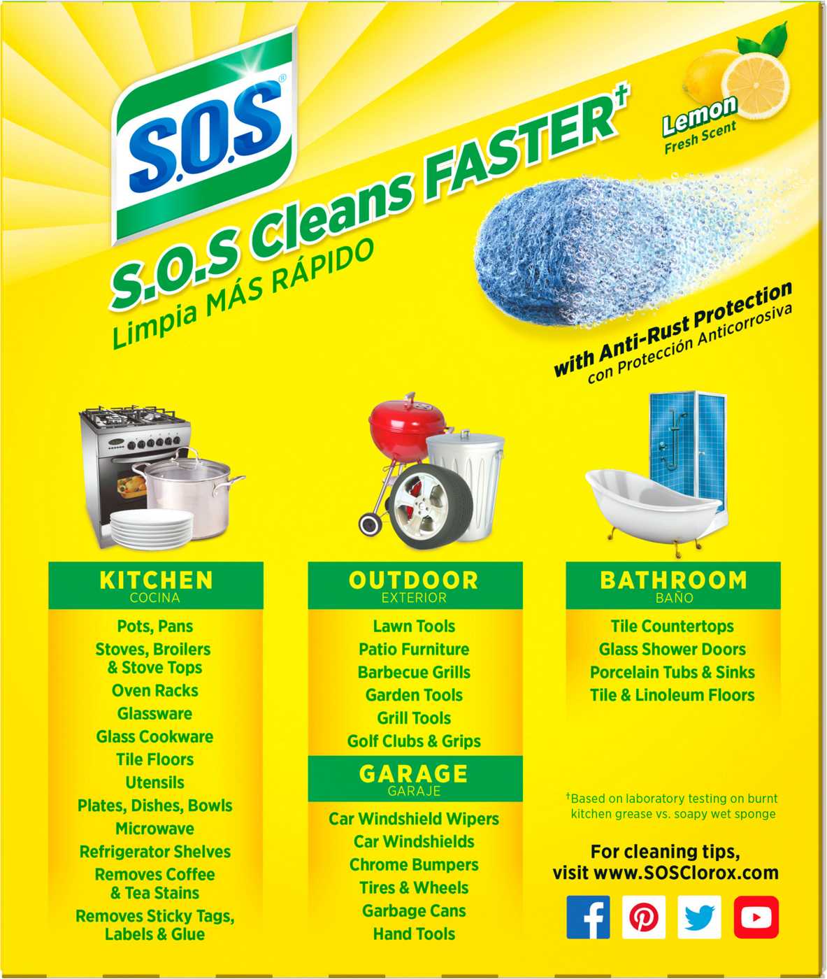 S.O.S Steel Wool Soap Pads - Lemon Fresh; image 7 of 11