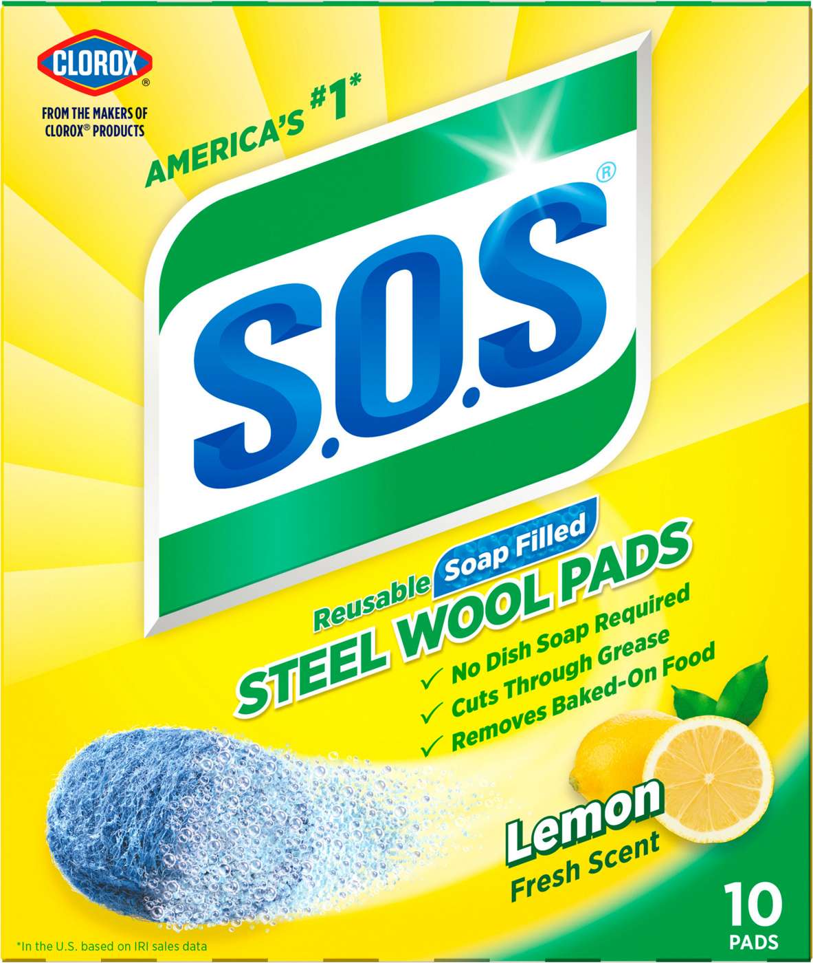 S.O.S Steel Wool Soap Pads - Lemon Fresh; image 8 of 11