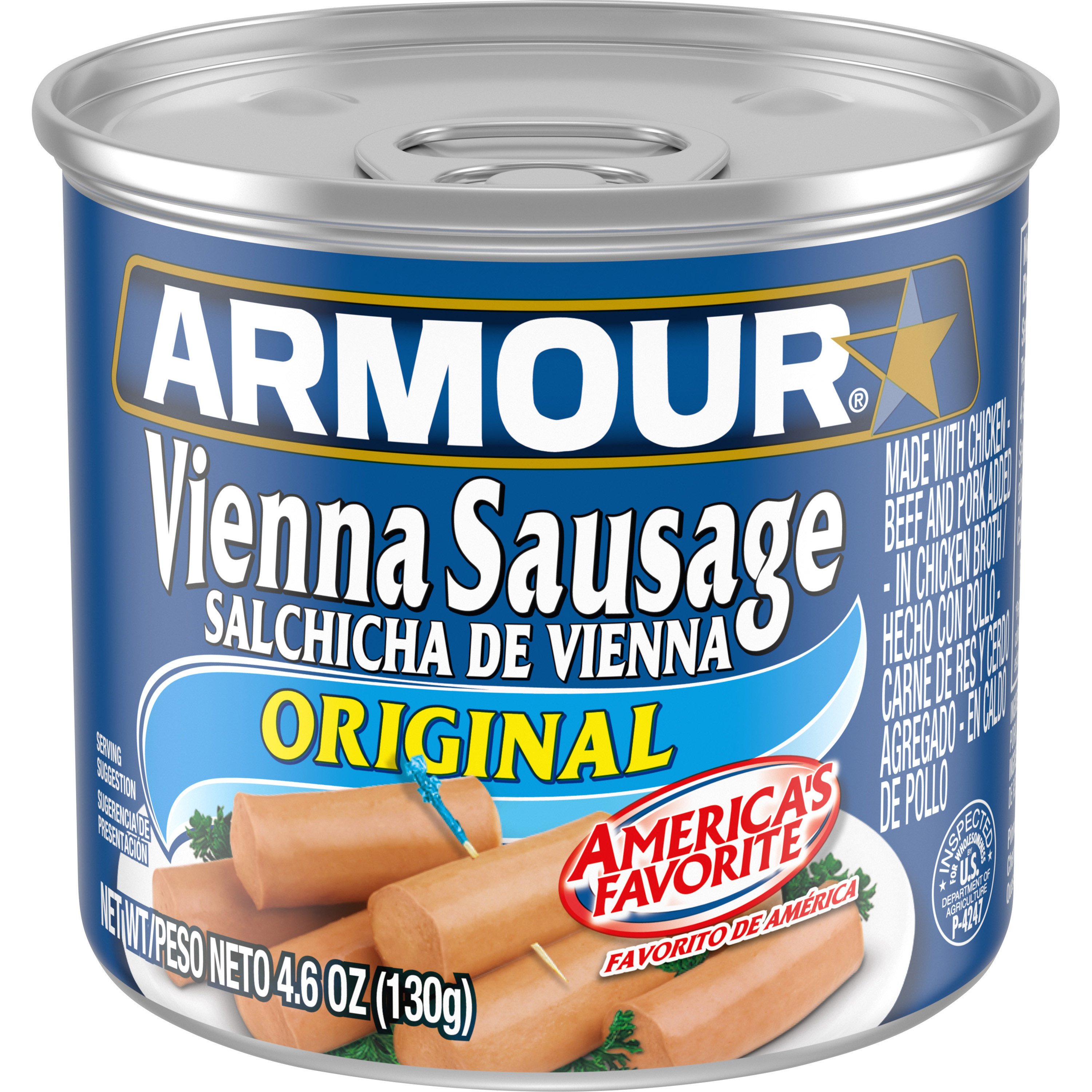 Armour Vienna Sausage Original Flavor Canned Sausage, 4.6 oz | Joe