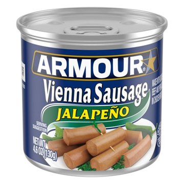 Armour Jalapeno Flavored Vienna Sausage Canned Sausage, 4.6 oz
