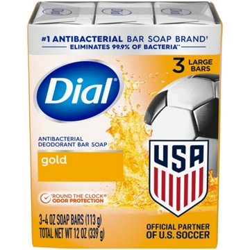 Dial Antibacterial Advanced Clean Bar Soap - Gold, 3 ct