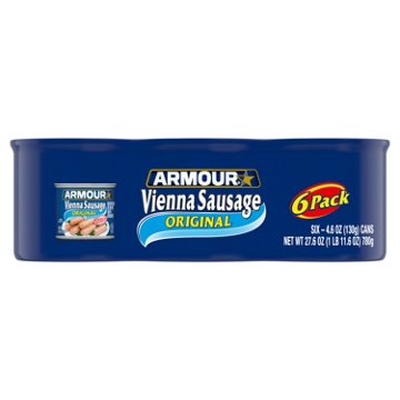 Armour Vienna Sausage Original Flavor Canned Sausage, 6 ct