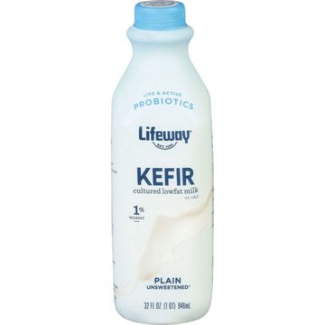 Lifeway Low-Fat Plain Unsweetened Kefir, 32 oz