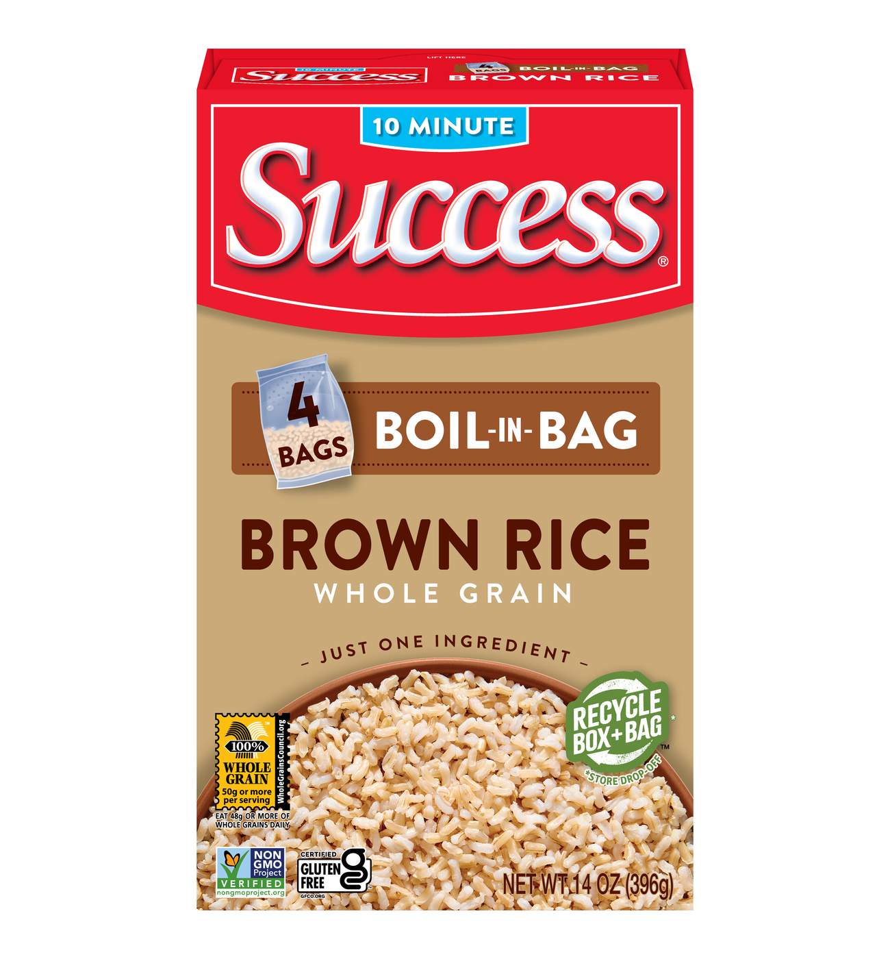 Success Boil-in-Bag Whole Grain Brown Rice; image 1 of 7