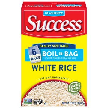 Success Boil-in-Bag White Rice Family Size Bags, 6 ct