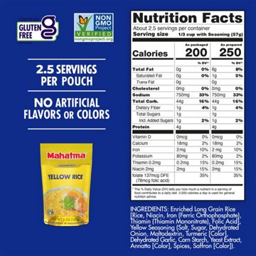 Mahatma Yellow Long Grain Rice, 5 oz