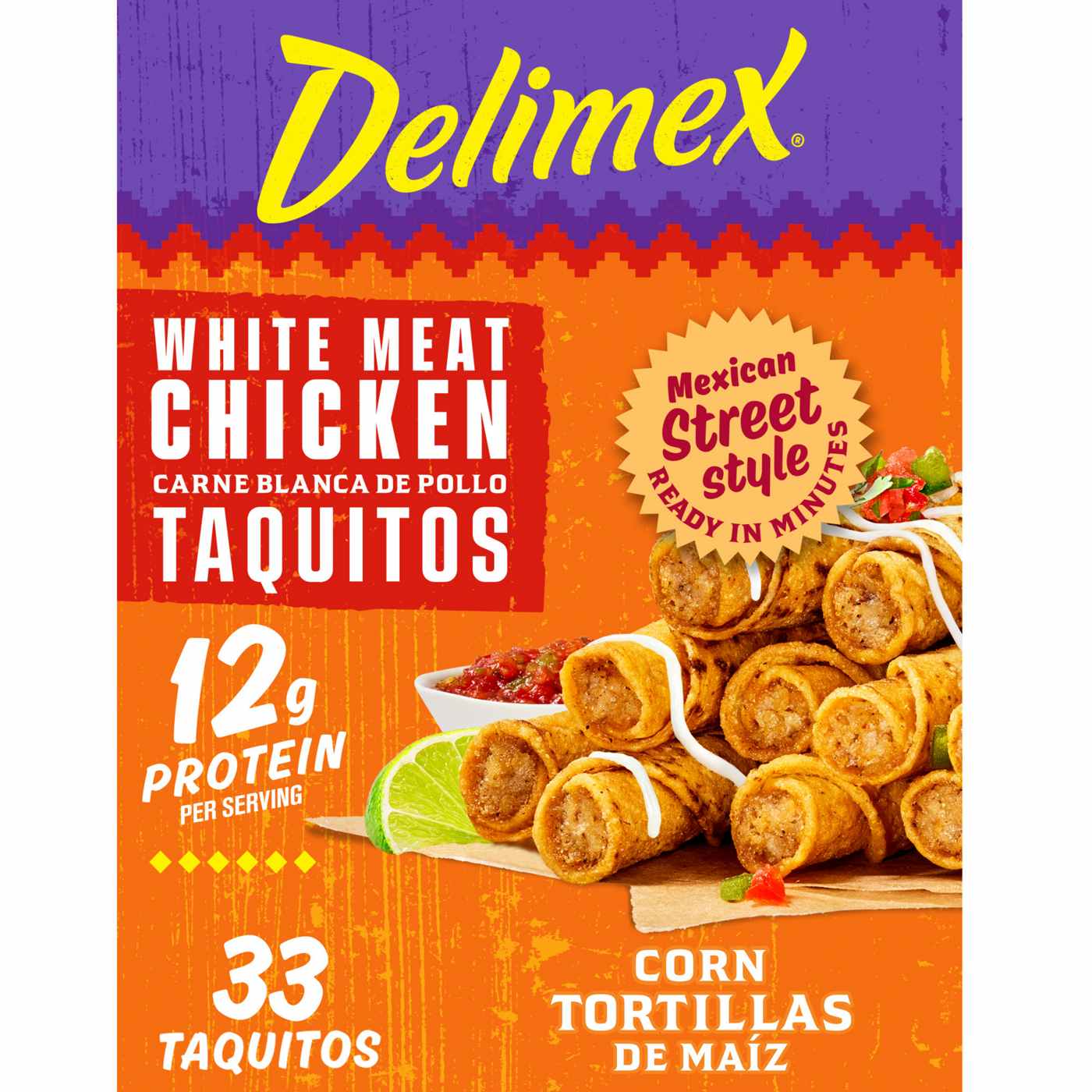 Delimex White Meat Chicken Corn Taquitos; image 1 of 6