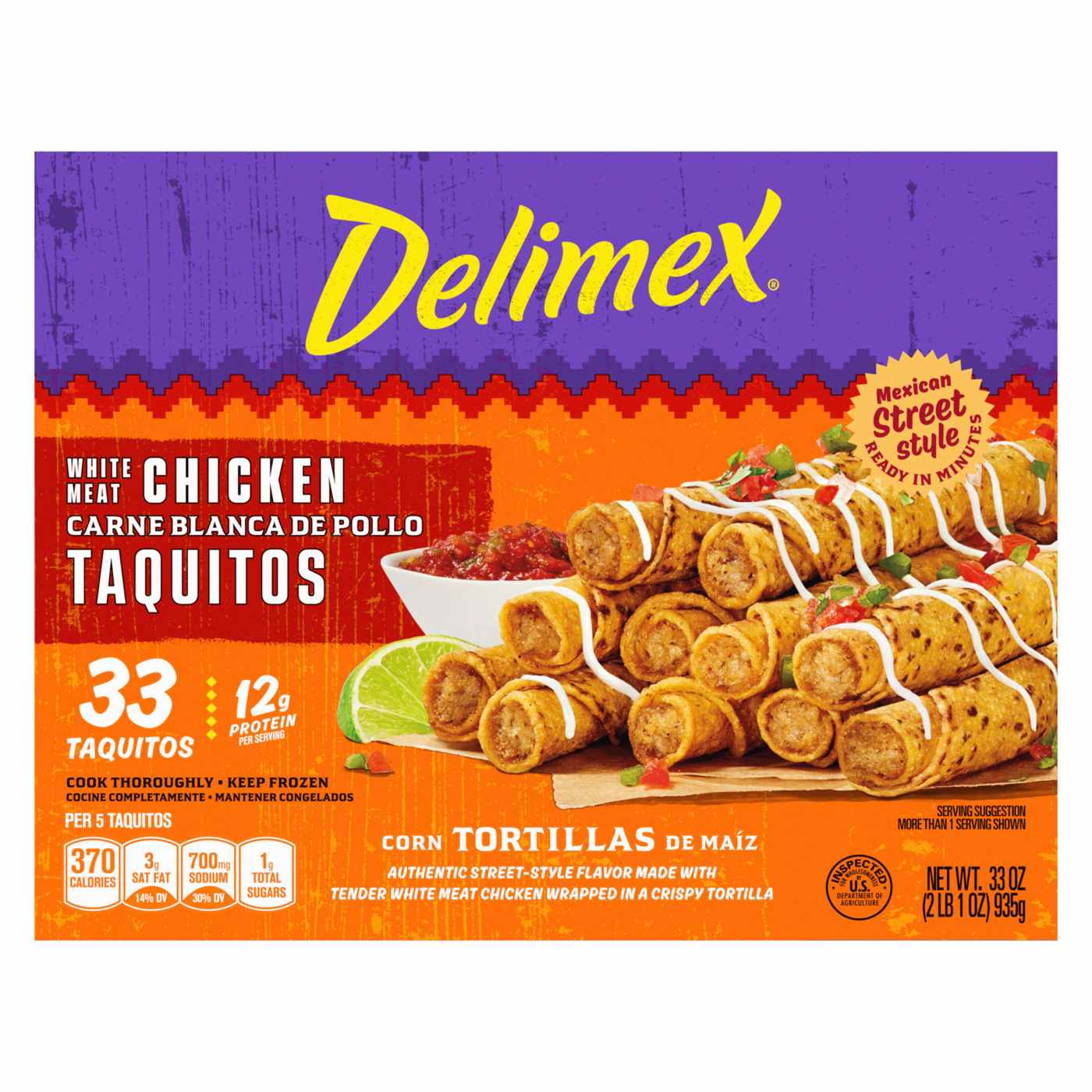 Delimex White Meat Chicken Corn Taquitos; image 2 of 9