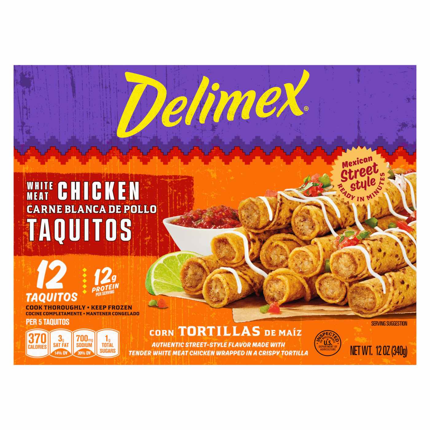Delimex White Meat Chicken Corn Taquitos; image 2 of 9