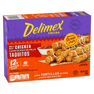 Delimex White Meat Chicken Taquitos, 10 ct