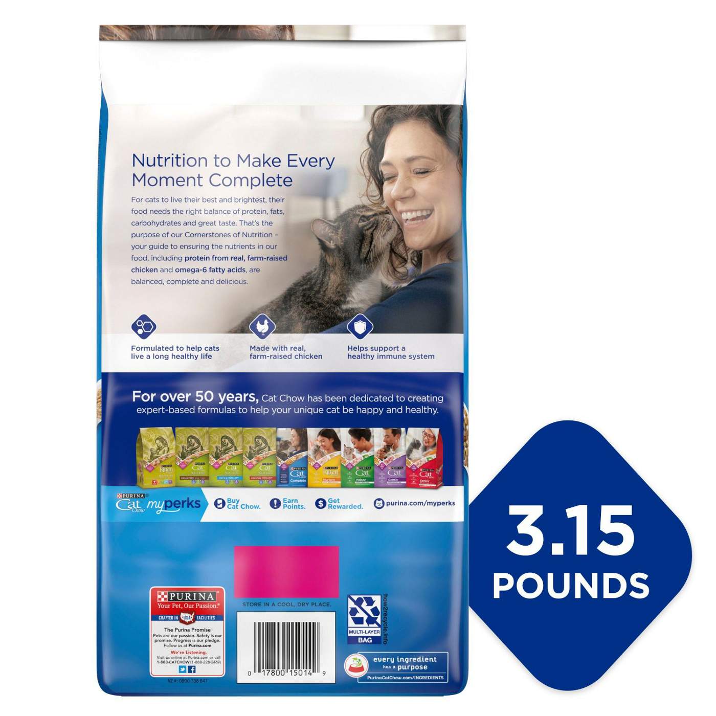 Cat Chow Purina Complete High Protein Dry Cat Food - Real Chicken; image 6 of 11