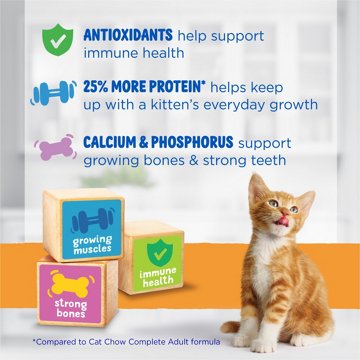 Kitten Chow Purina Kitten Food Healthy Development Dry Kitten Food - Real Chicken, 3.15 lb
