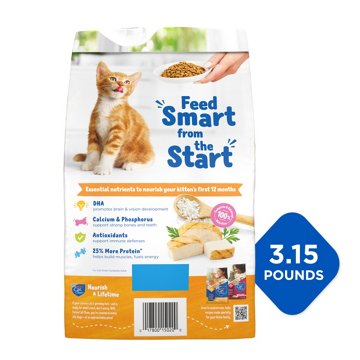 Kitten Chow Purina Kitten Food Healthy Development Dry Kitten Food - Real Chicken, 3.15 lb