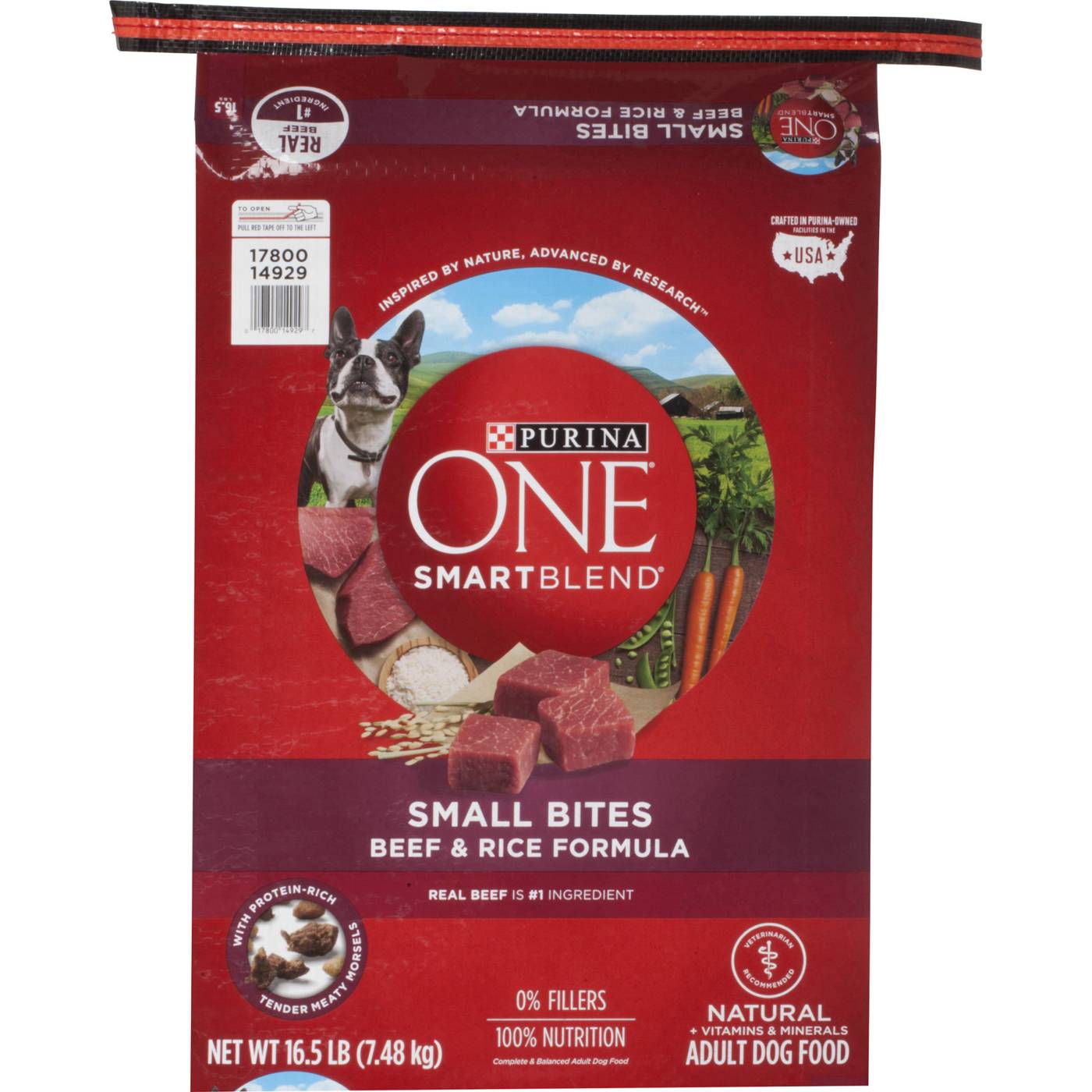 Purina One SmartBlend Natural Small Bites Beef & Rice Dry Dog Food; image 9 of 12