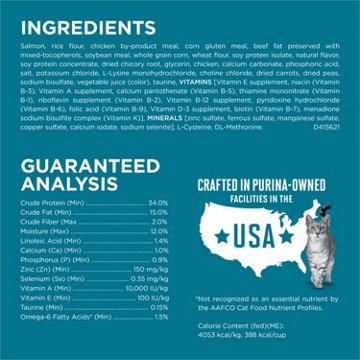 Purina ONE Natural Dry Cat Food - Tender Selects Blend With Real Salmon