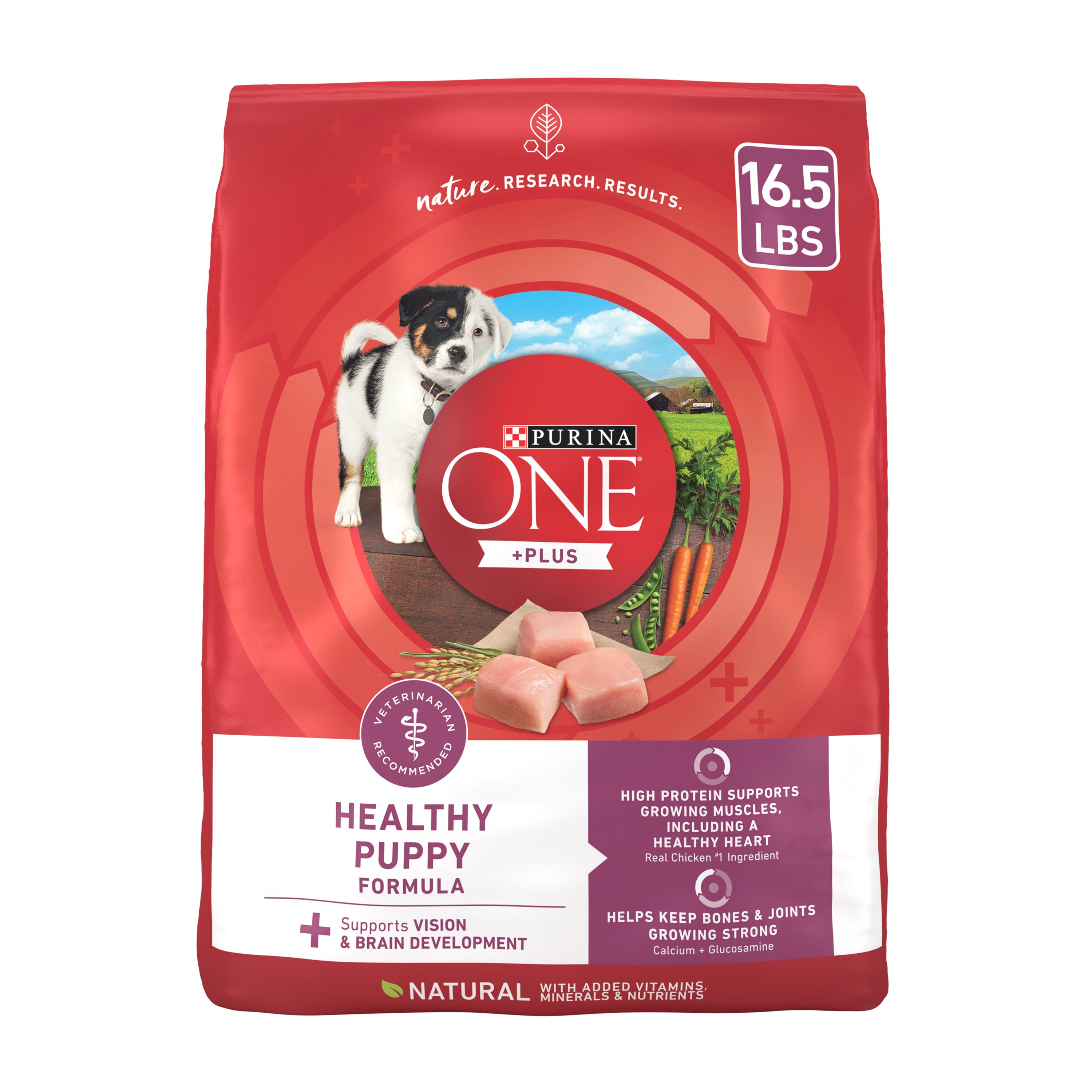 Purina one puppy store food serving size