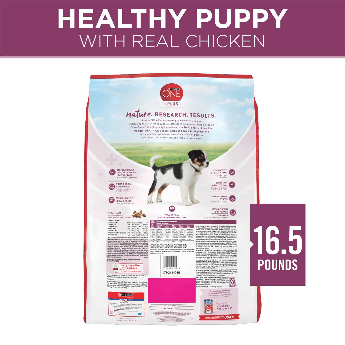 Purina ONE Purina ONE Plus Healthy Puppy Formula High Protein Natural Dry Puppy Food with added vitamins, minerals and nutrients; image 5 of 6