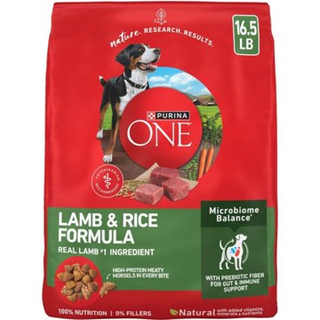 Purina ONE Dry Dog Food - Lamb and Rice Formula, 16.5 lb
